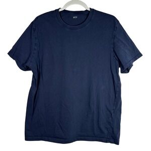 Celio Be Normal Mens Navy Blue Short Sleeve Crew Neck Basic T-Shirt Size L